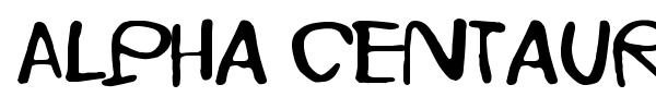 Alpha Centauri font preview